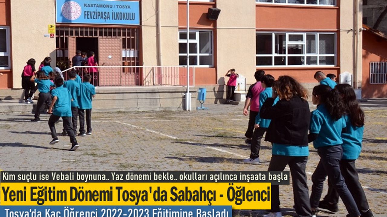 Tosya'da 2022-2023 Eğitim Öğretim Ders Zili Çaldı