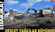 Tosya Yağcılar köyünde 53 evin yandığı alanda enkaz kaldırma çalışmaları devam ediyor