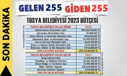 TOSYA BELEDİYESİ DETAYLI 2023 BÜTÇESİ