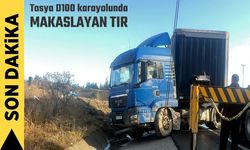 Tosya D100 karayolunda Makaslayan TIR kaza yaptı