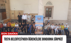 Tosya Belediyesi'nden Öğrencilere Dondurma Sürprizi