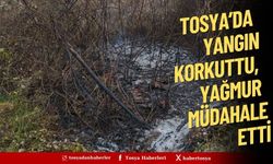 Tosya’da Yangın Korkuttu, Yağmur Müdahale Etti