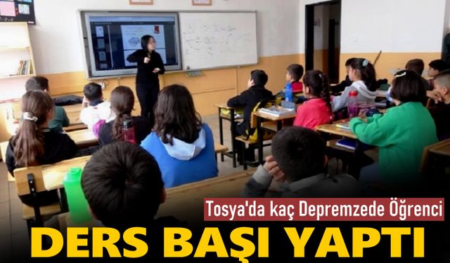 Tosya'da Depremzede Öğrenciler Ders Başı Yaptı
