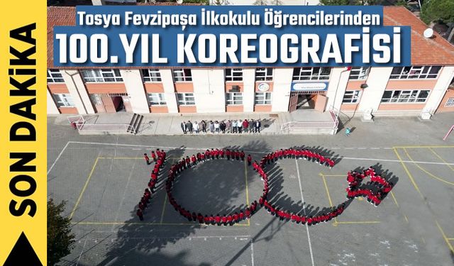 Tosya’da 230 Öğrenci 100.Yıl Koreografisi Dron ile görüntülendi