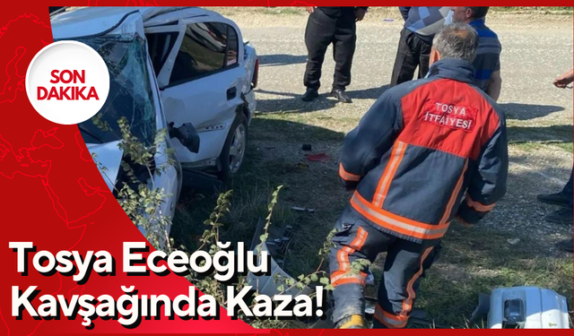 Tosya Eceoğlu Kavşağında Kaza!