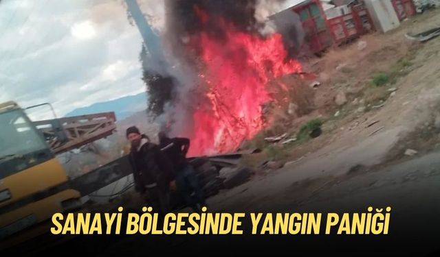 Sanayi Bölgesinde Yangın Paniği