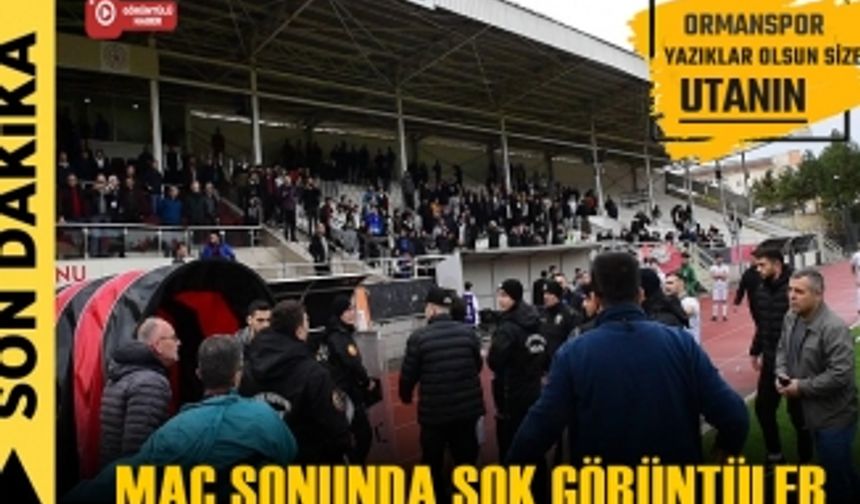 Tosyaspor-Ormanspor Şampiyonluk maç sonunda kavga 1 Futbolcunun Burnu Kırıldı