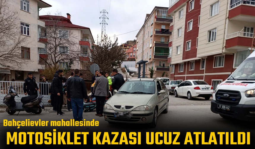 Bahçelievler Mahallesinde Motosiklet Kazası
