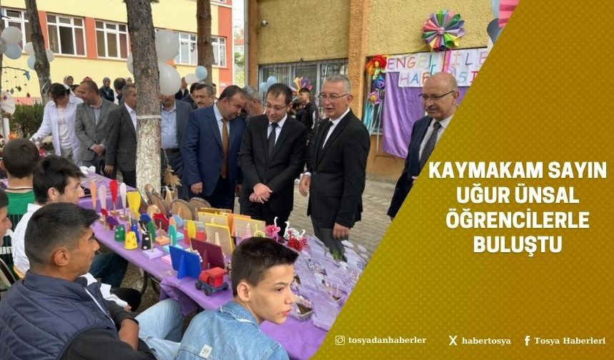 KAYMAKAM ENGELLİLER HAFTASINDA ÖĞRECİLERLE BULUŞTU